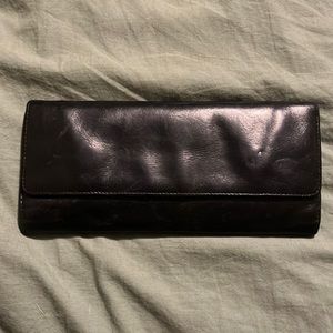 Black Leather HOBO Trifold Wallet